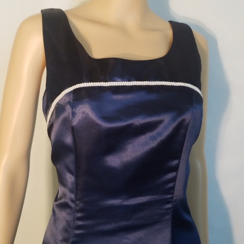 Navy blue gown
